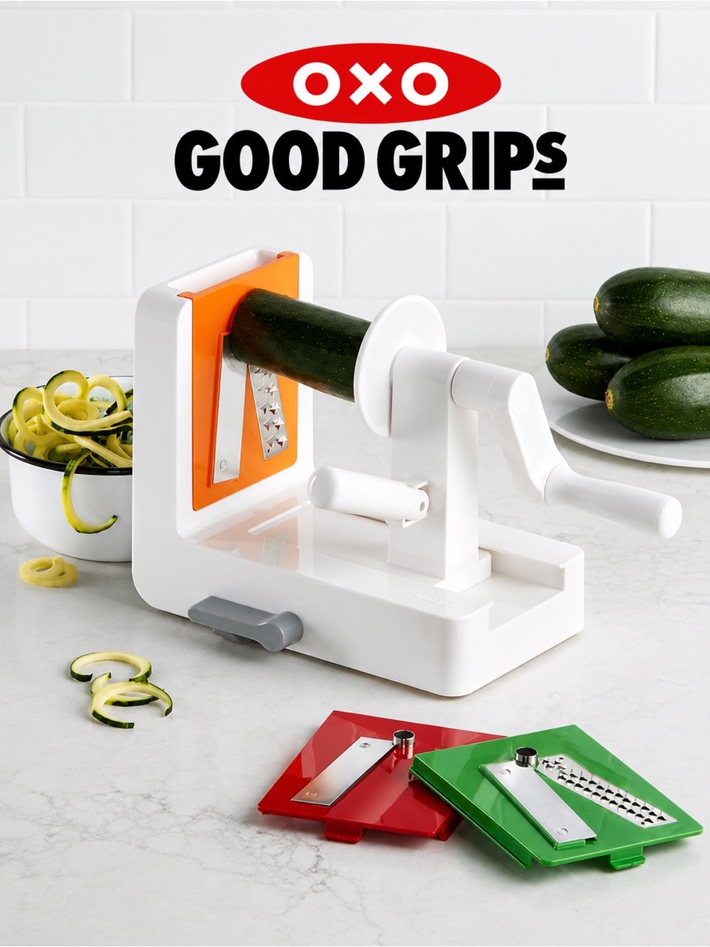 OXO Good Grips 3-Blade Tabletop Spiralizer with StrongHold Suction